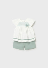 Conjunto Short Blusa Bordado Mayoral estilo