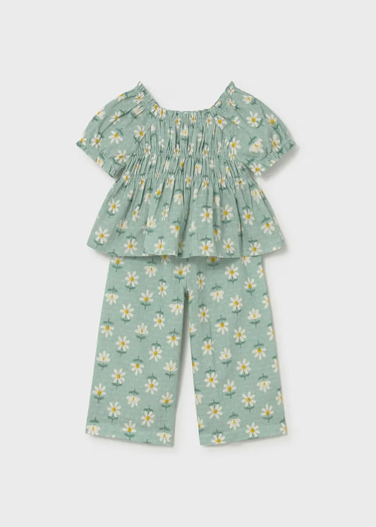 Conjunto Pantalón Flores Verde Mayoral