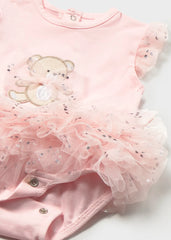 Body Bordado Oso Tutu Rosa Mayora detalle 