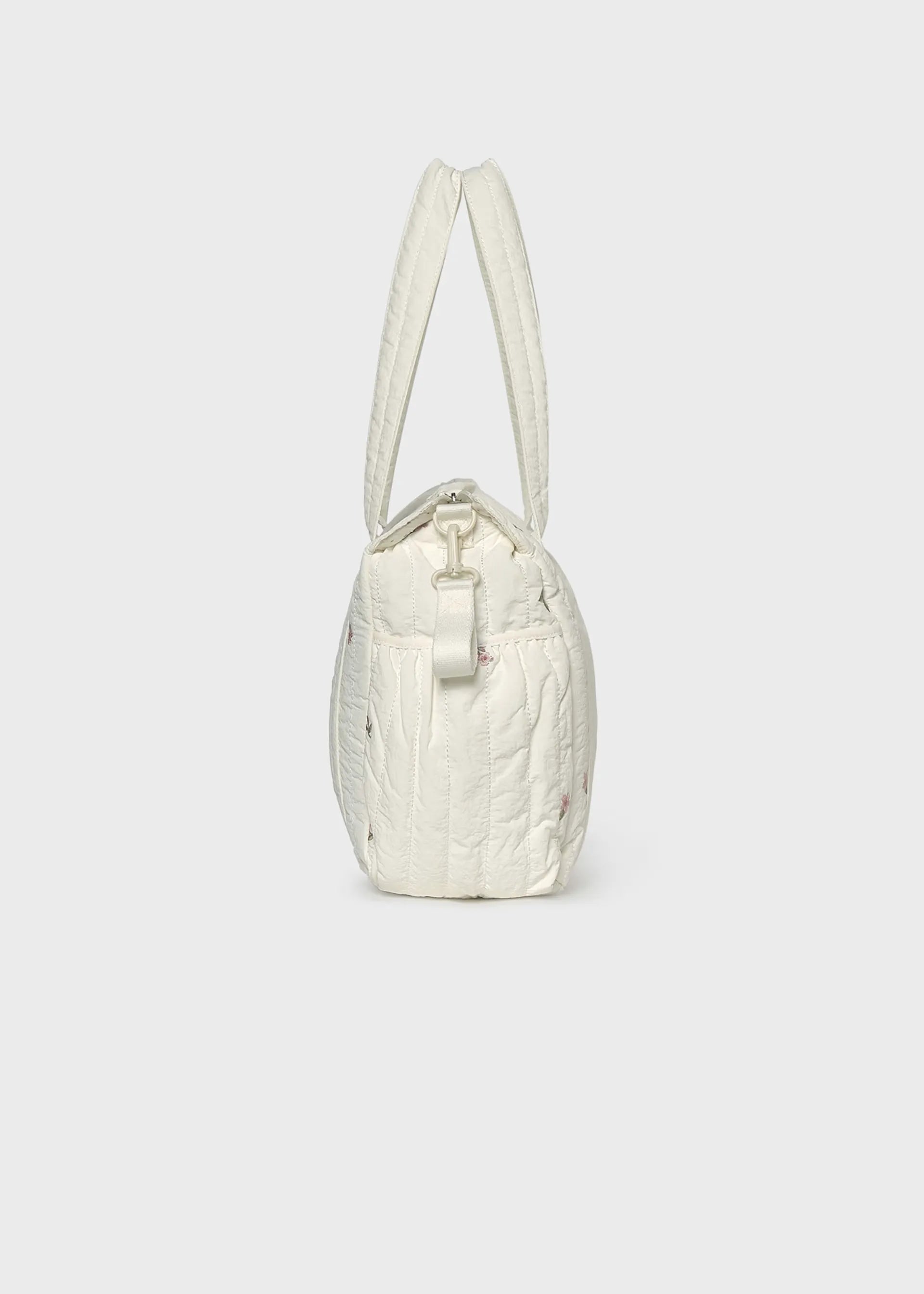 Bolso Pañalera Impermeable Bordado Blanco Mayoral PERFIL