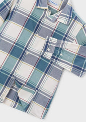 Camisa Manga Larga Cuadros Lago Azul Mayoral Detalle