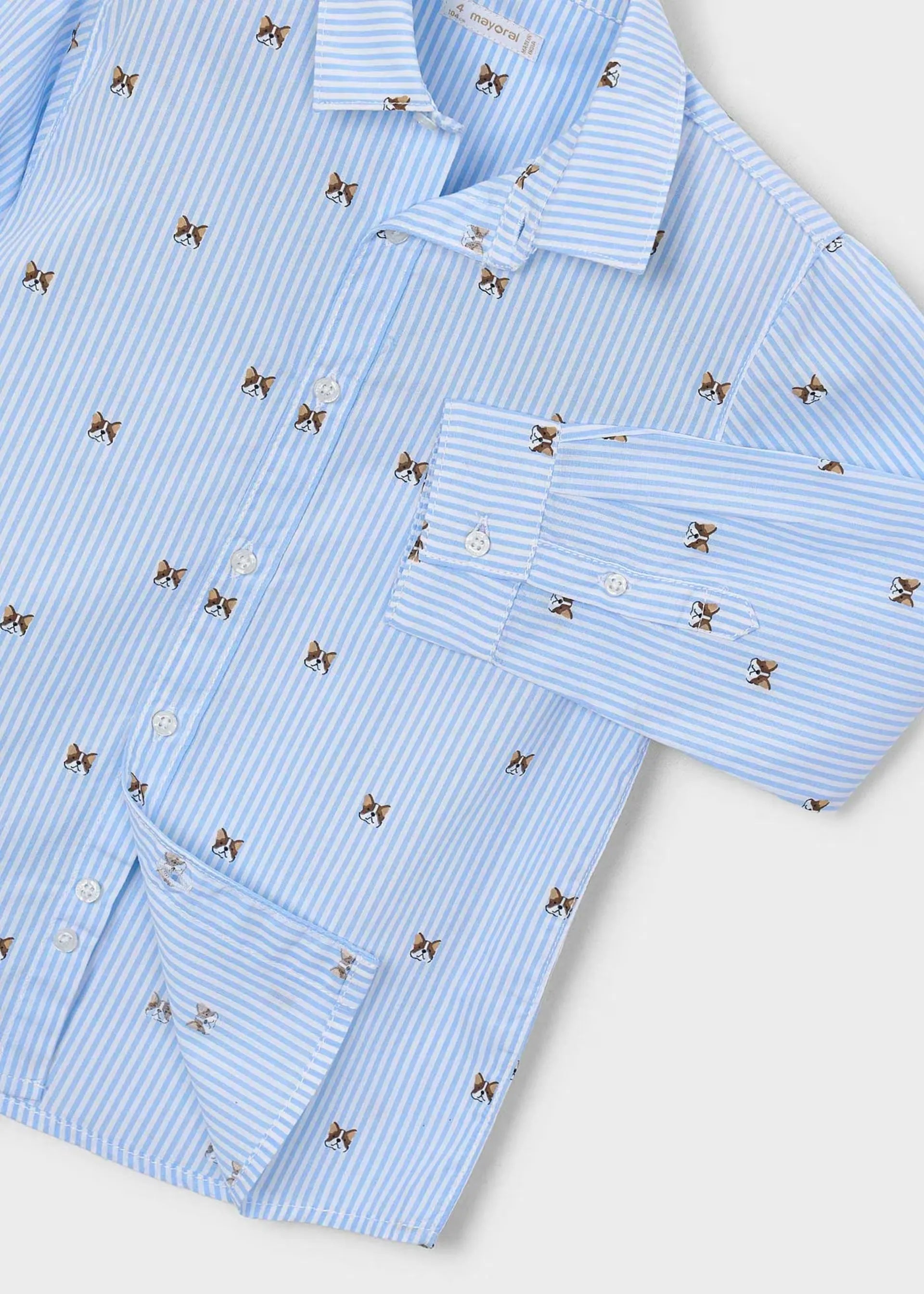 Camisa Manga Larga Estampado Perritos Mayoral Detalle