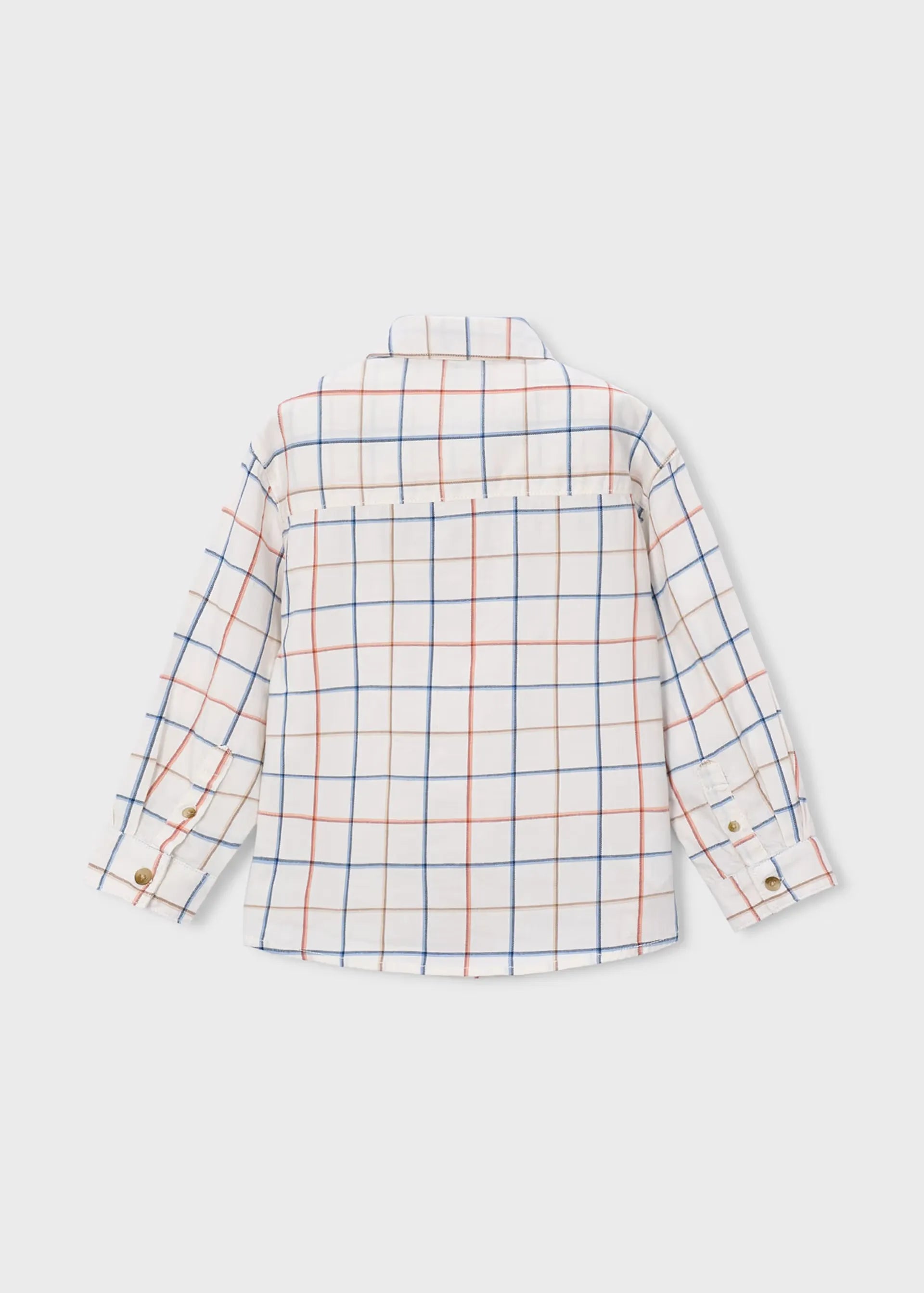 Camisa Manga Larga Cuadros Nectar Combinado Mayoral Revés