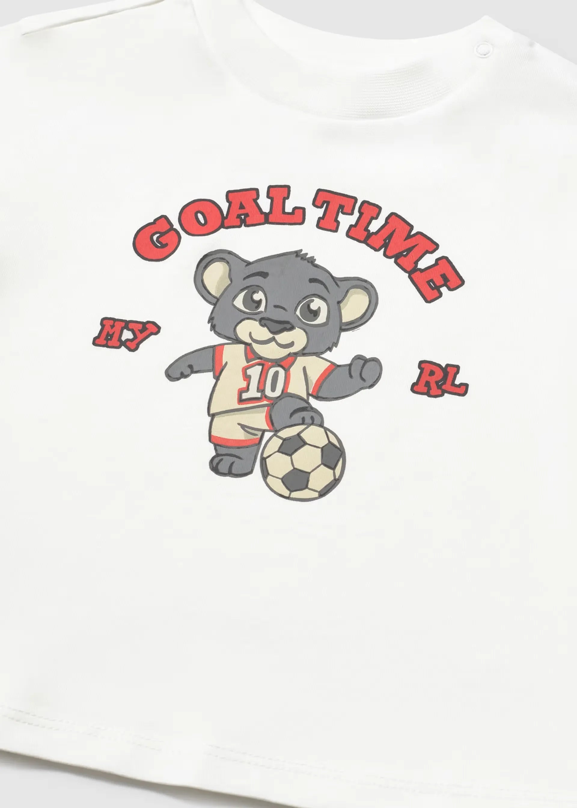 Camiseta Estampado Oso Goal Time Blanco Mayoral diseño