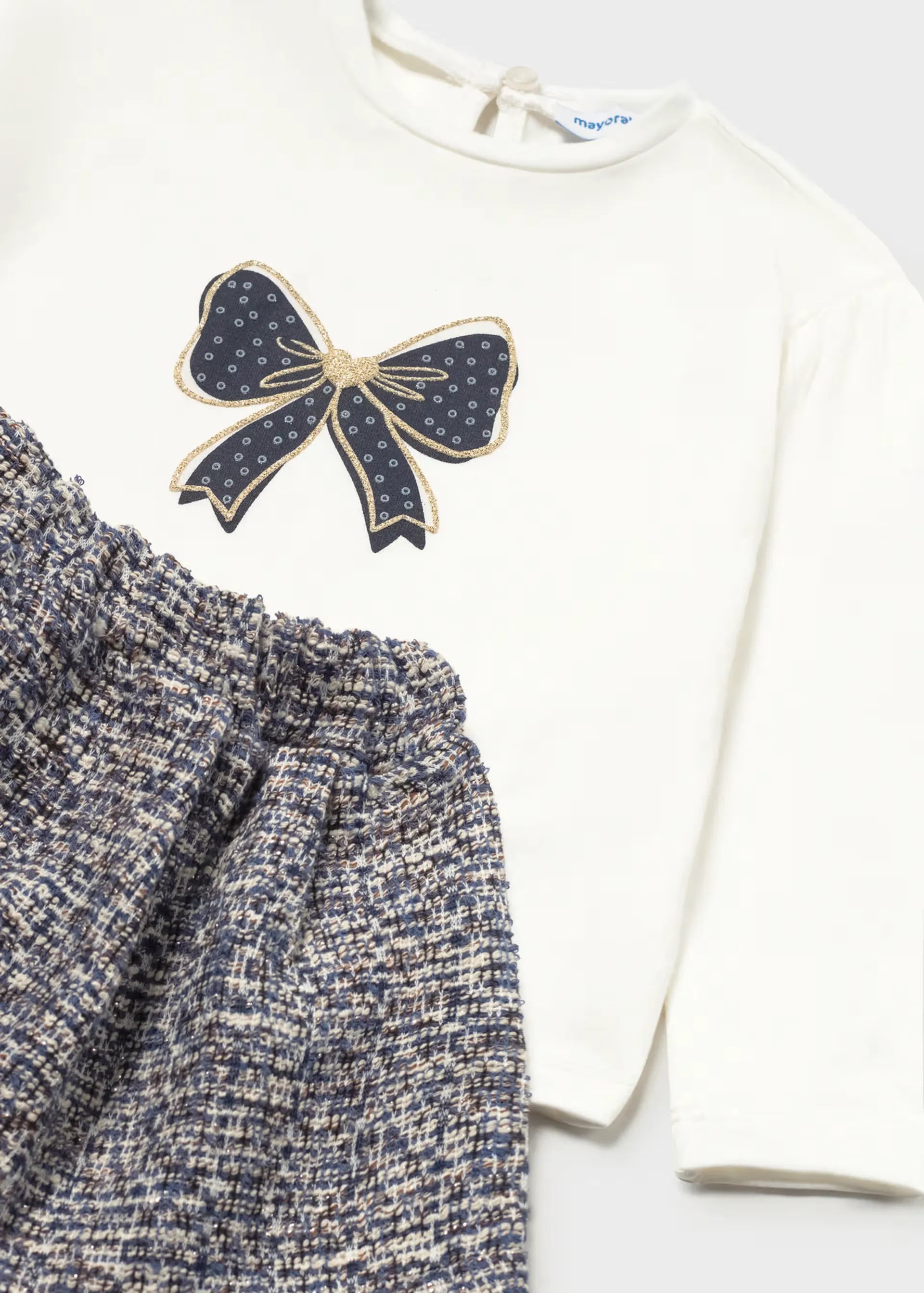 Conjunto 3 Piezas Falda Tejido Azul estilo