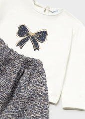 Conjunto 3 Piezas Falda Tejido Azul estilo