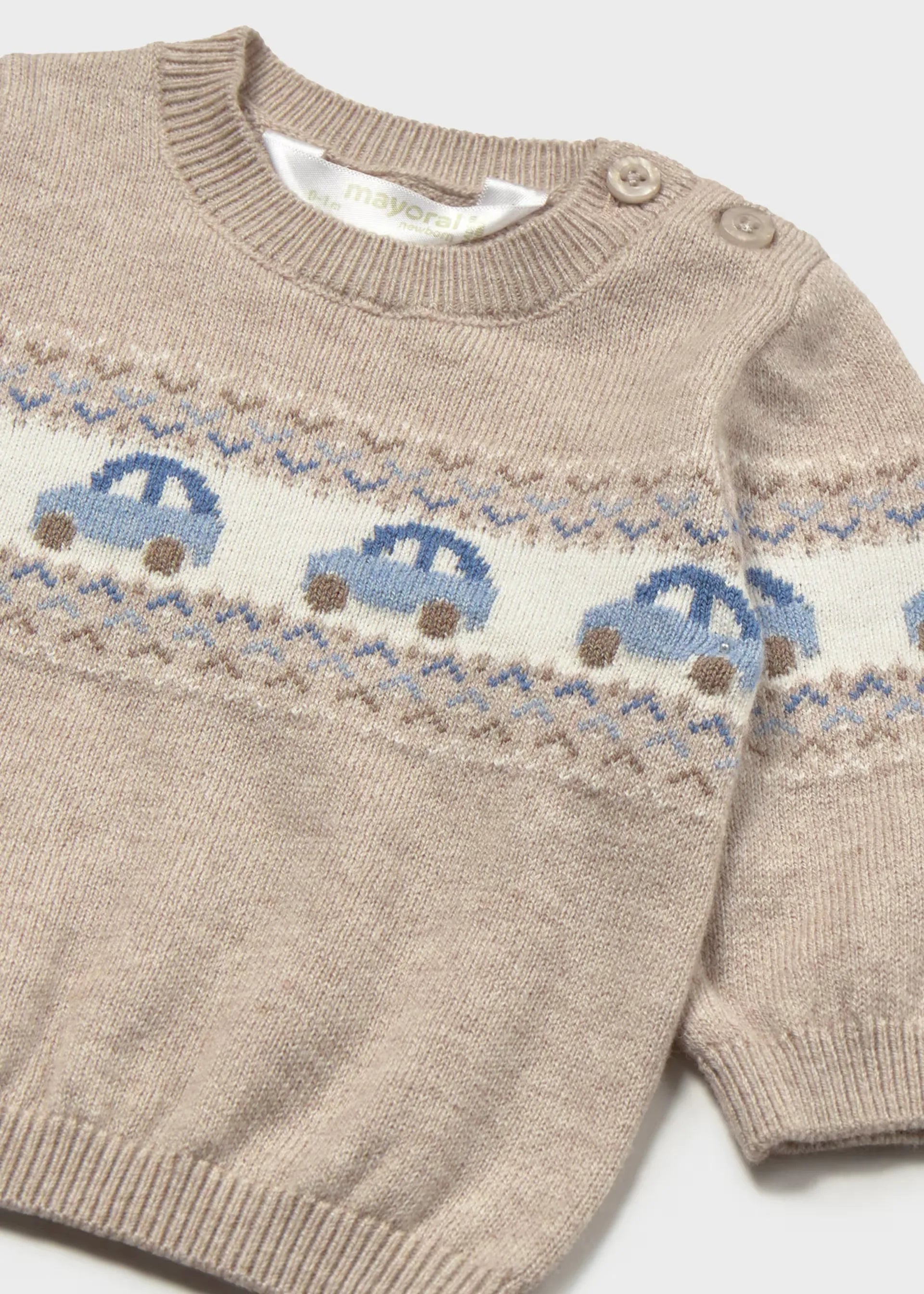 Saco Tricot Carros Beige Mayoral Detalle