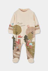 Pijama Enteriza Bosque Verde Beige Boboli