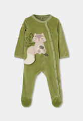 Pijama Enteriza Interactivo Bordado Zorro Verde Boboli