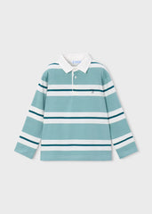 Polo Manga Larga Lineas Verde Menta Mayoral Moda
