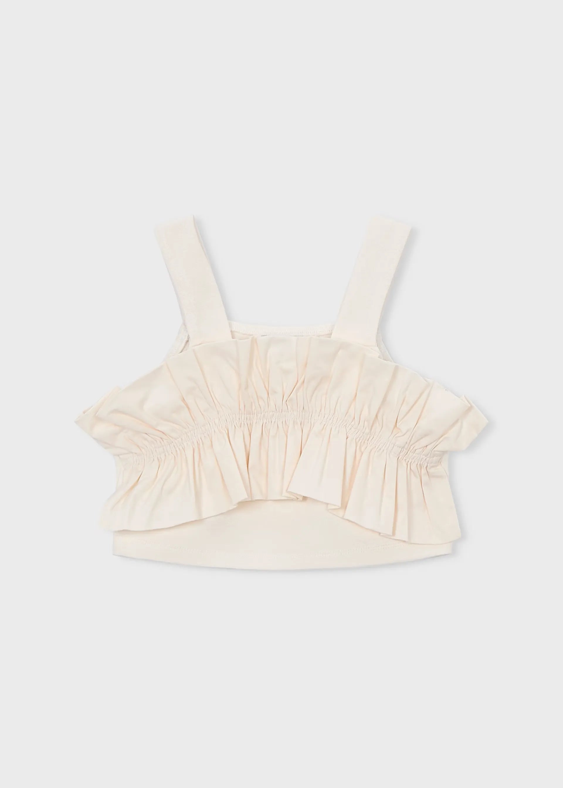 Blusa Resortado Volante Blanco Mayoral estilo