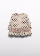 Vestido Tul Puntos Negro Camel Abel & Lula Reves