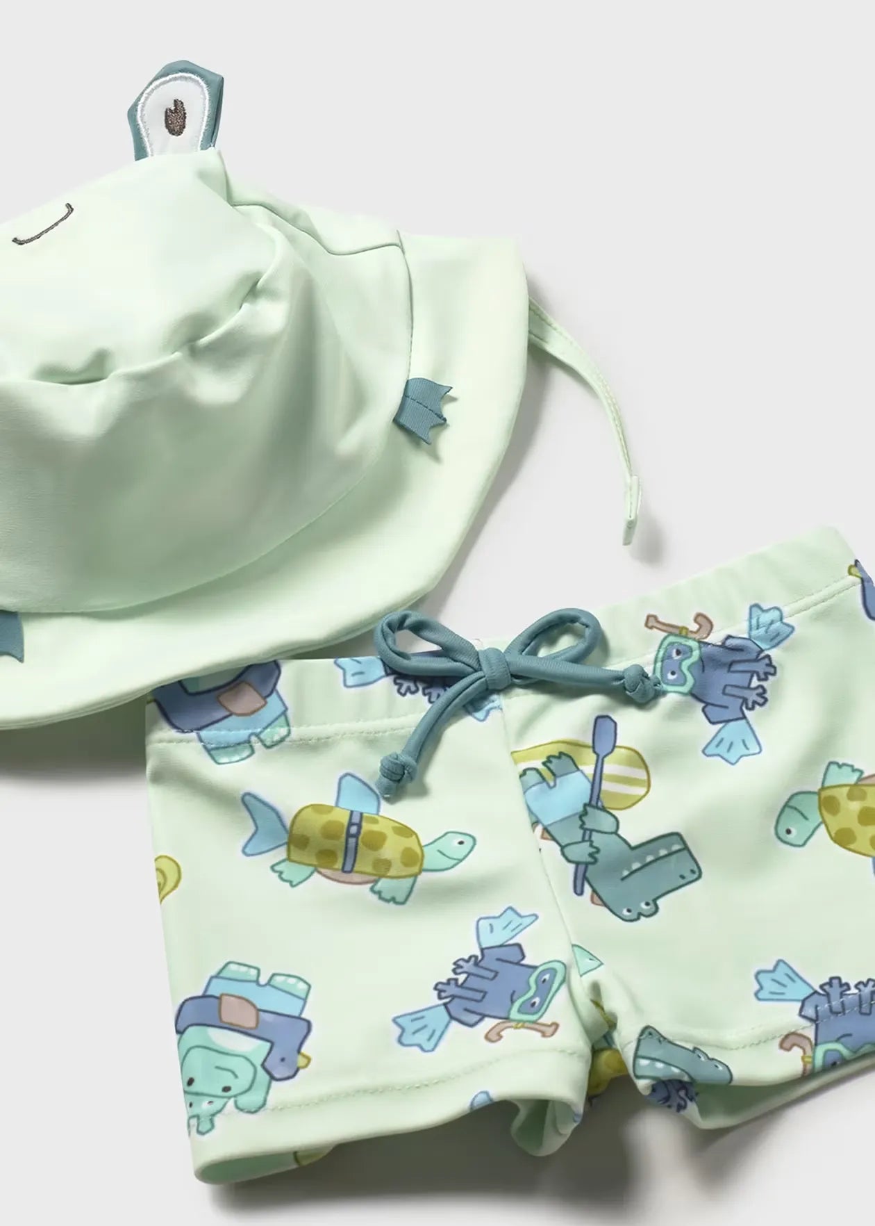 Traje de Baño Estampado Hipopotamo Menta Mayoral detalle