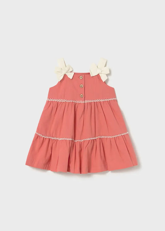 Vestido Pecho Botones Naranja Mayoral estilo