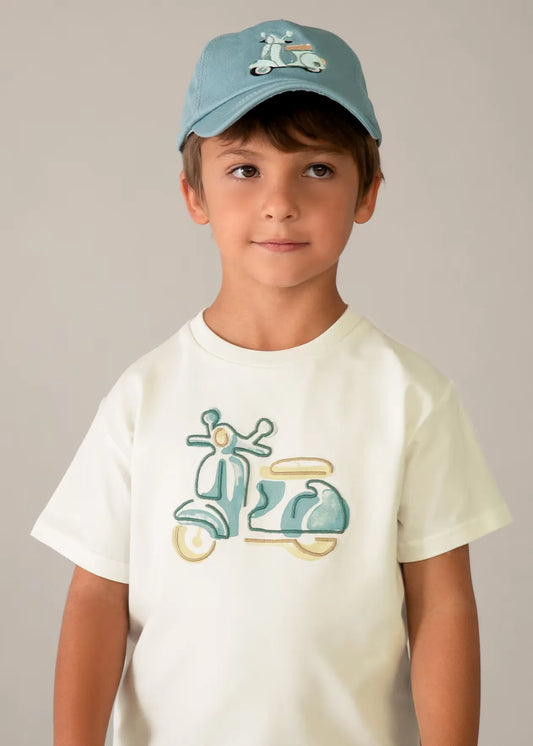 Camiseta Bordado Moto Verde Mayoral modelo