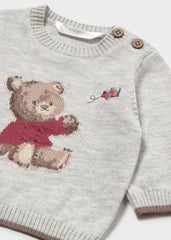 Saco Tricot Oso Gris Mayoral Detalle