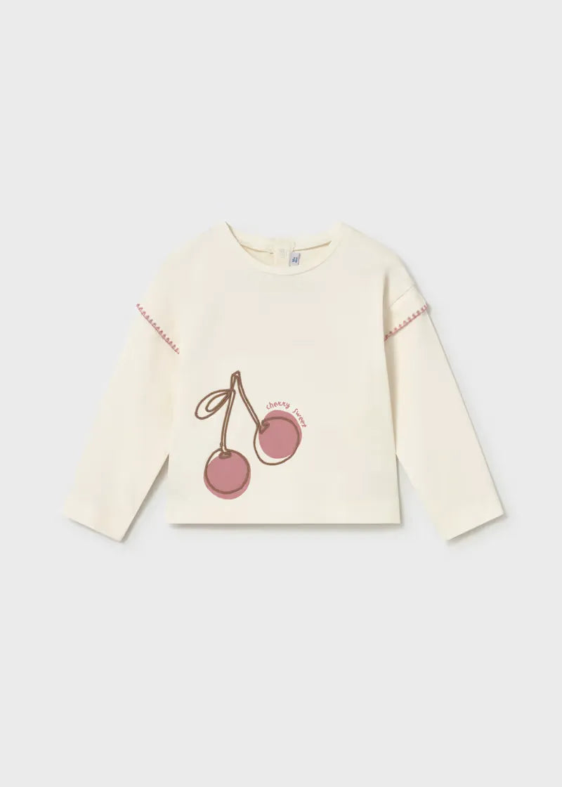 Blusa Manga Larga Estampado Cereza Mayoral