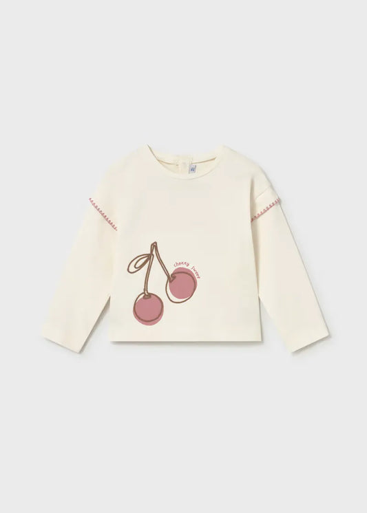 Blusa Manga Larga Estampado Cereza Mayoral