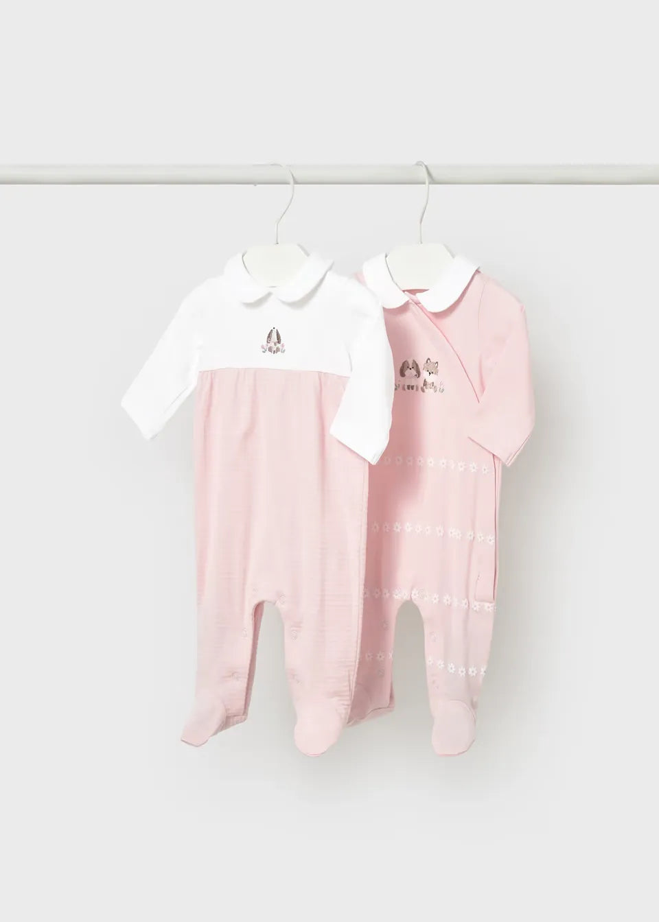 Set 2 Pijamas Bordado Dog Flores Rosa Mayoral