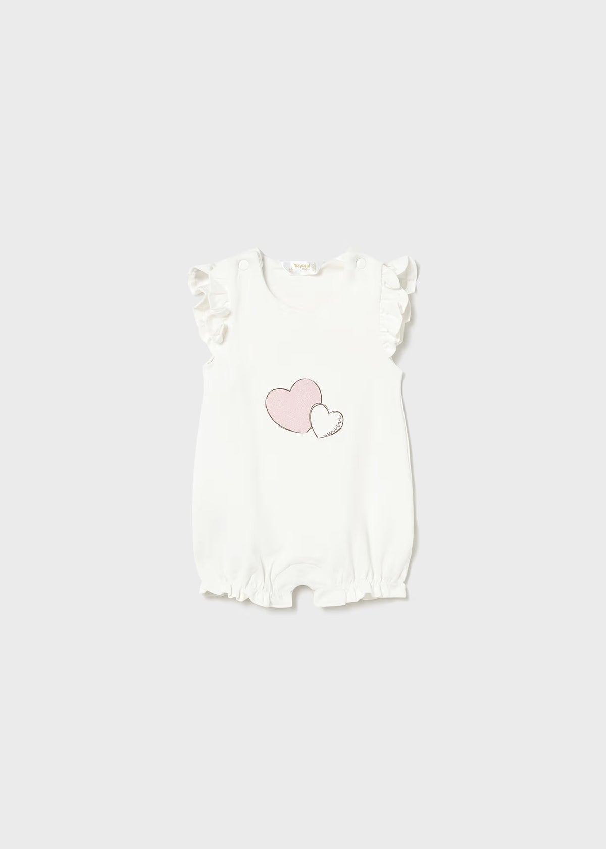 Pelele Estampado Corazones Blanco Mayoral