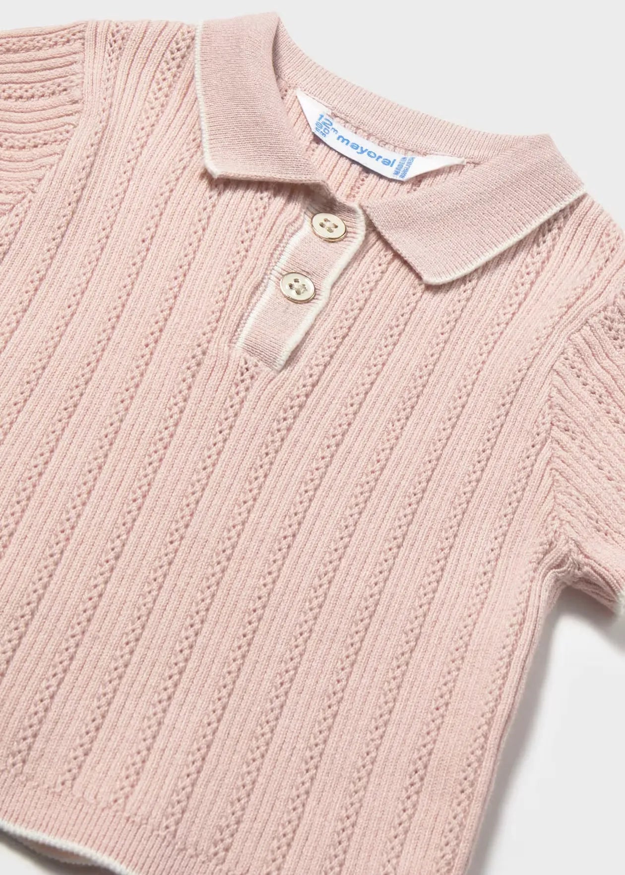 Blusa Polo Tricot Rosa Mayoral estilo