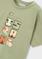 Camiseta Estampado Virtual Verde Mayoral estilo