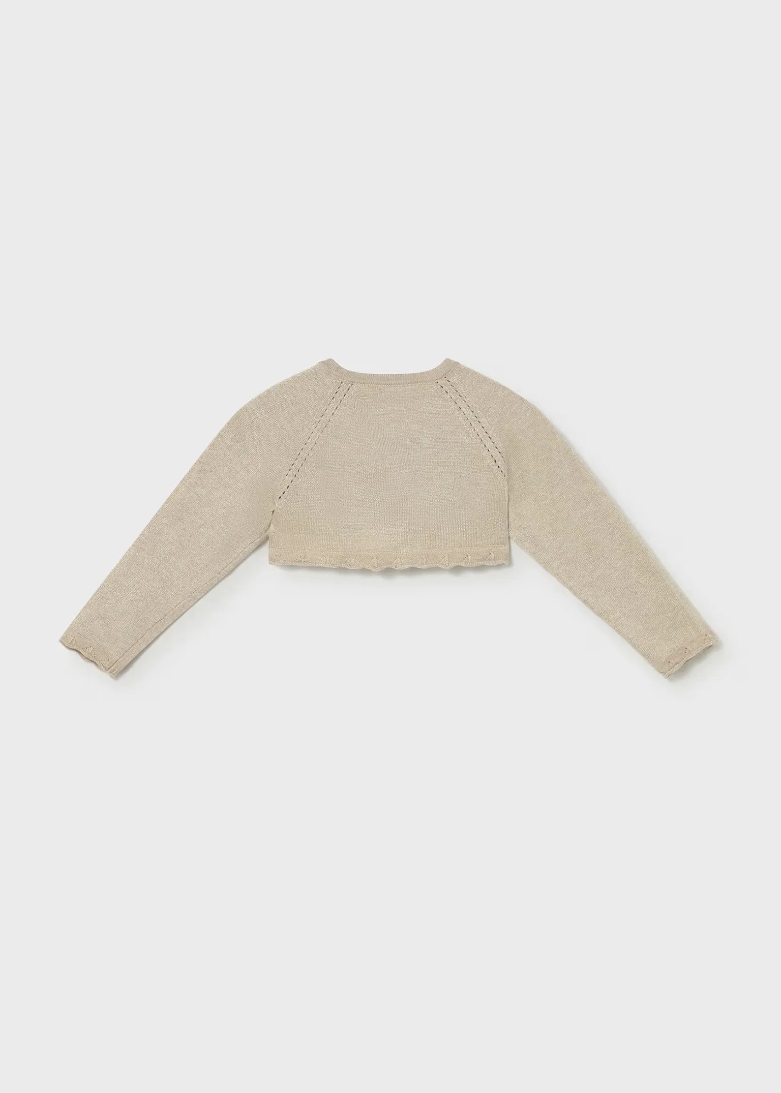Saco Corto Tricot Biege Brillo Mayoral estilo