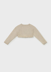 Saco Corto Tricot Biege Brillo Mayoral estilo