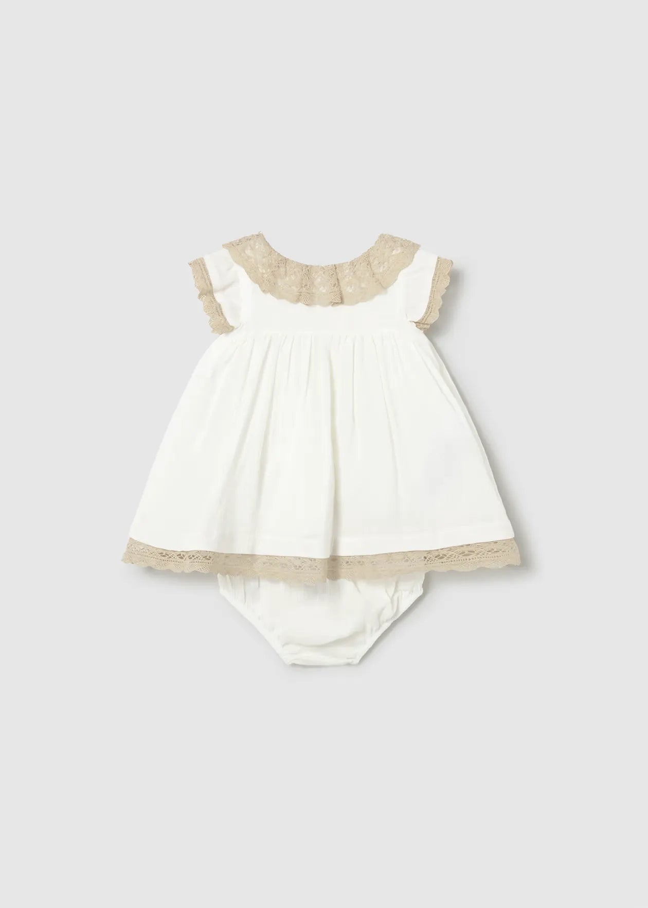 Vestido Ceremonia Encaje Nata Mayoral estilo
