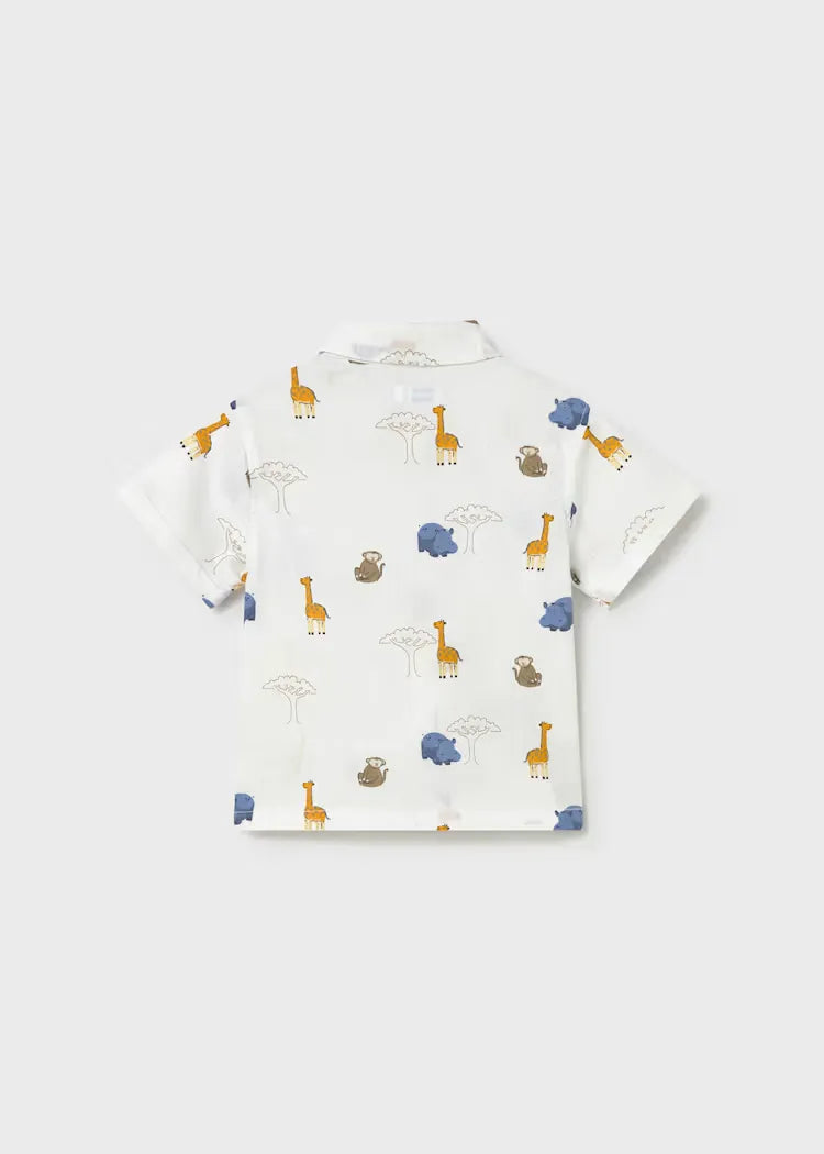 Camisa Estampado Animales Blanco Mayoral estilo