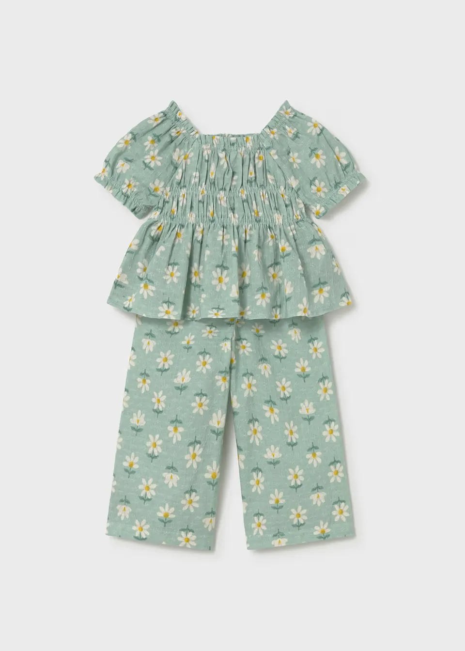 Conjunto Pantalón Flores Verde Mayoral estilo