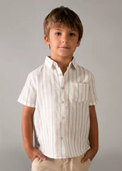 Conjunto Camisa Bermuda Lino Verde Mayoral