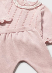 Primer Día Tricot Cuello Rosa Mayoral detalle