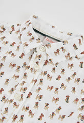 Camisa Manga Larga Estampado Dog Boboli cuello 