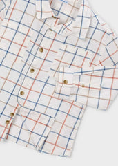 Camisa Manga Larga Cuadros Nectar Combinado Mayoral Detalle
