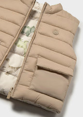 Chaleco Impermeable Doble Faz Dino Beige Mayoral Detalle