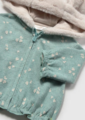 Conjunto 3 Piezas Chaqueta Corazones Agua Marina Mayoral Detalle