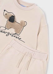 Conjunto Pantalon Bordado Dog Beige Mayoral Detalle