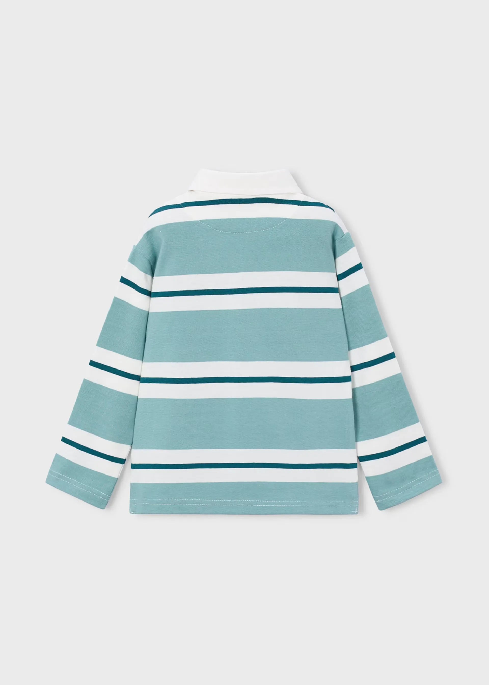 Polo Manga Larga Lineas Verde Menta Mayoral Reves