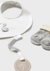 Set Pelele Estampado Patos Blanco Mayoral babero