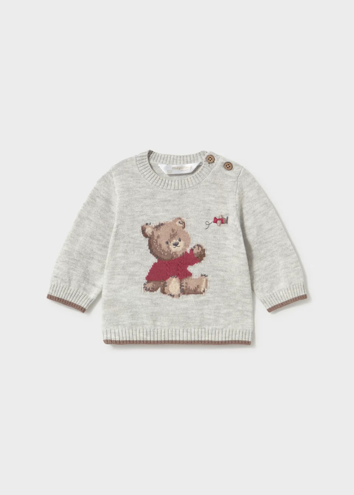 Saco Tricot Oso Gris Mayoral