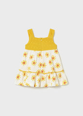 Vestido Combinado Margaritas Amarillo Mayoral estilo