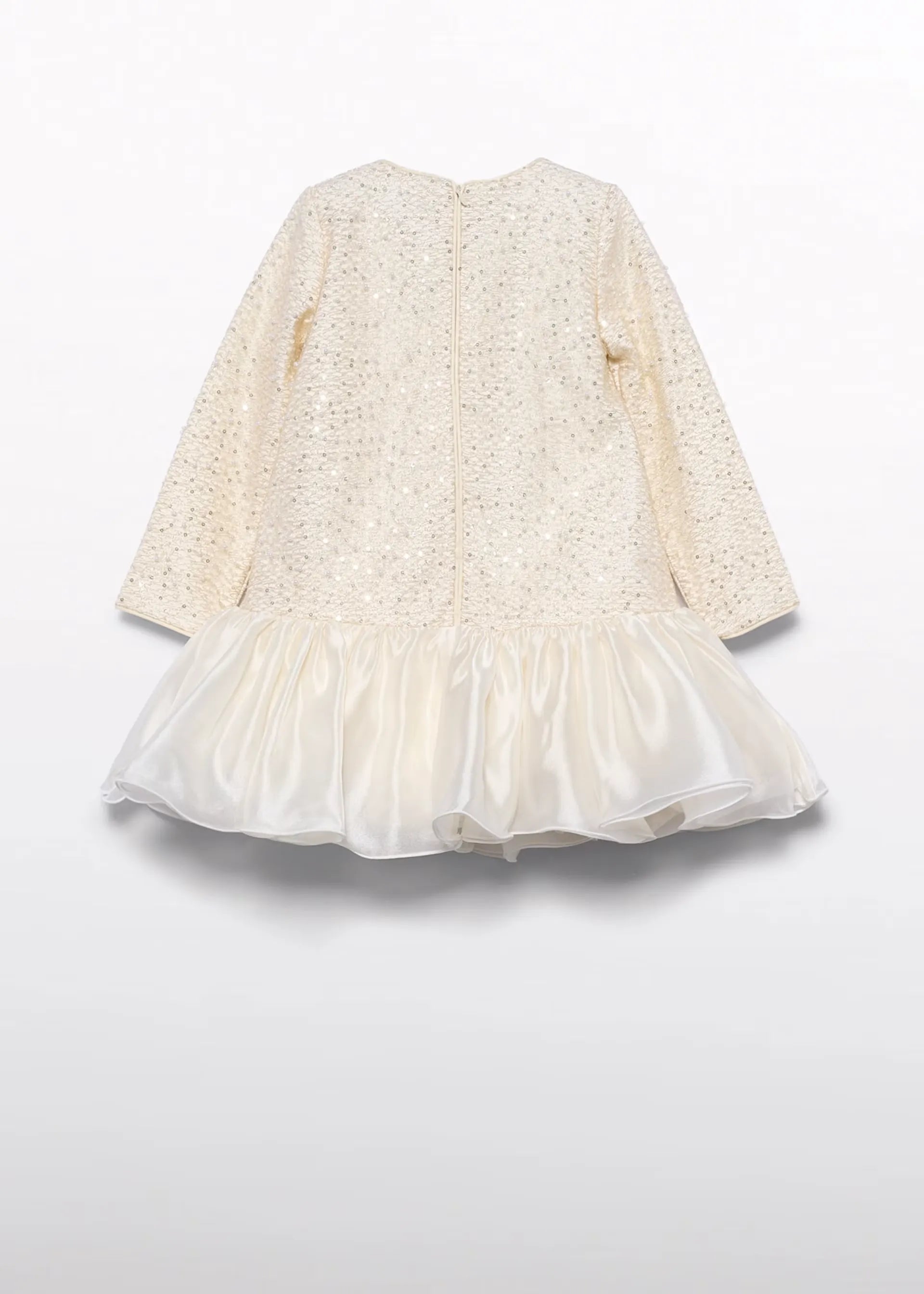 Vestido Perlas Lentejuelas Crema Abel & Lula Moda