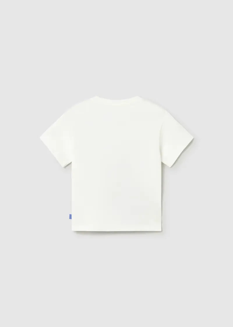 Camiseta Estampado Interactivo Hipopotamo Blanco Mayoral estilo