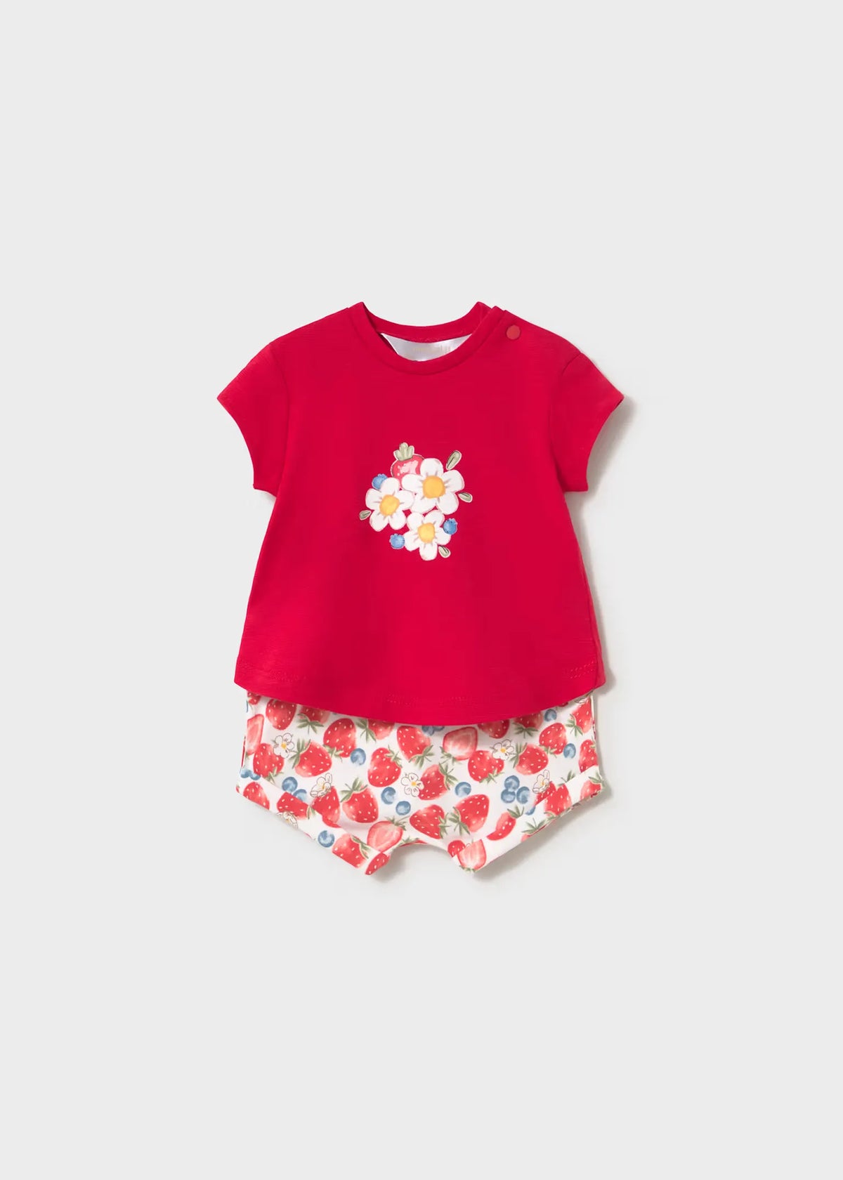 Conjunto Short Estampado Fresa Rojo Mayoral