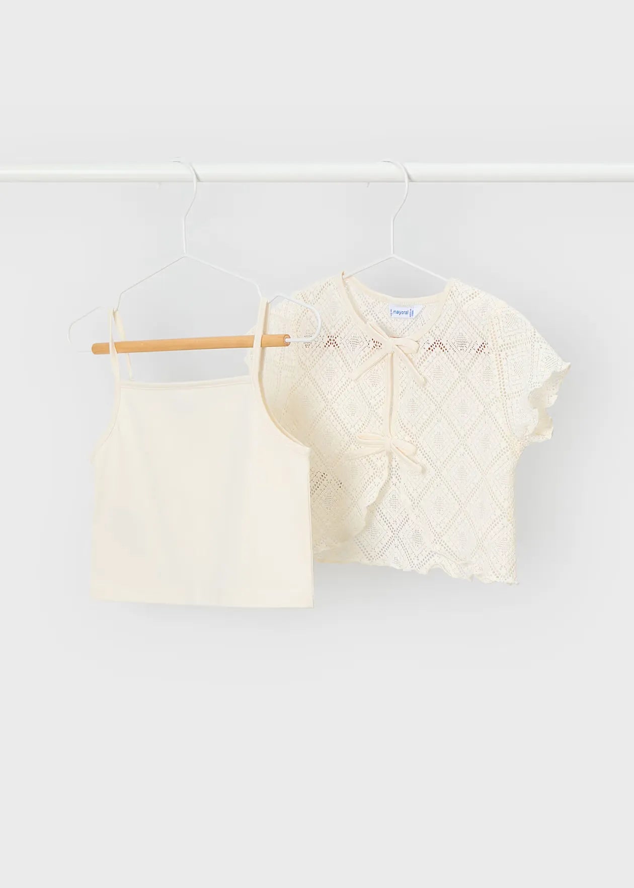 Blusa Chaleco Crochet Crema Mayoral estilo