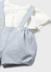 Conjunto Ceremonia Bermuda Tirantes Azul Mayoral estilo