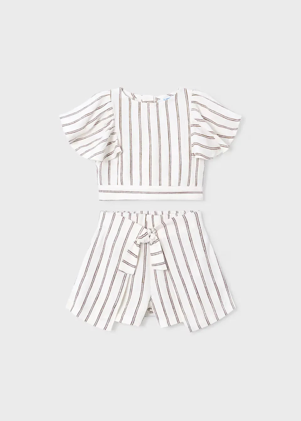 Conjunto Falda Short Rayas Café Mayoral