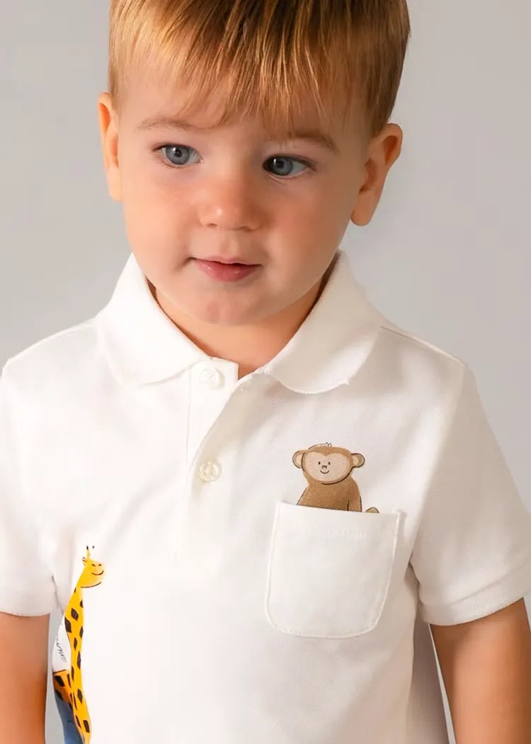 Polo Estampado Animales Blanco Mayoral diseño