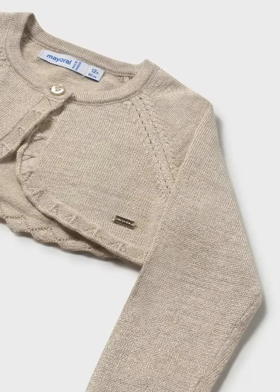 Saco Corto Tricot Biege Brillo Mayoral diseño